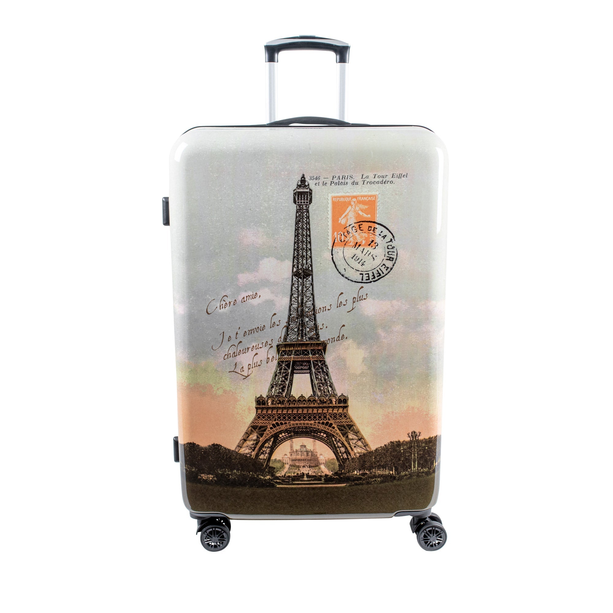 VOYAGE Hartschalenkoffer glänzend mit Motiv (Größe L)